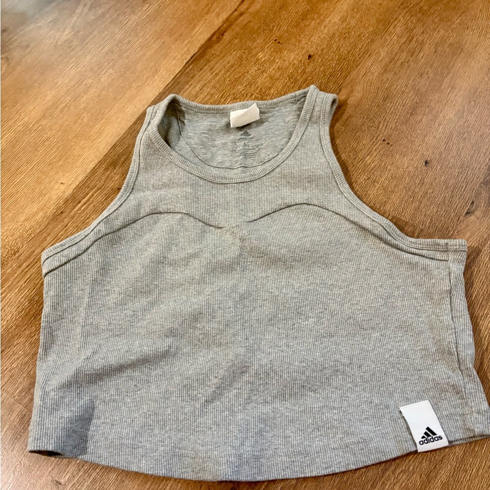 Adidas Gray Tank Top - crop
